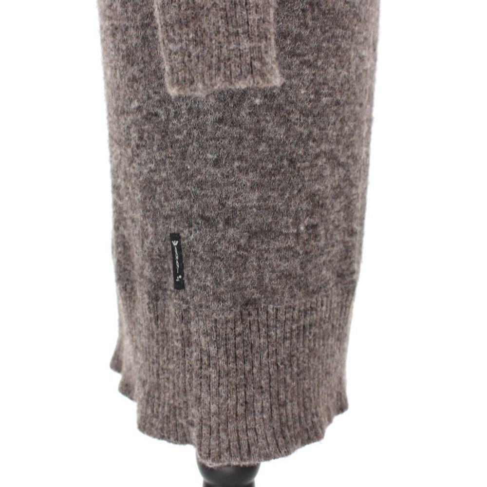 Giorgio Armani Jeans Grey Alpaca Blend Layered Cowl Neckline Sweater Dress M 42 - Picture 3 of 8